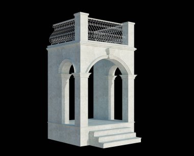 İzole edilmiş 3d Render Yapılandırması