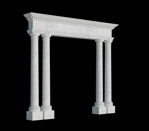 3d Render Building Structure On Isolated