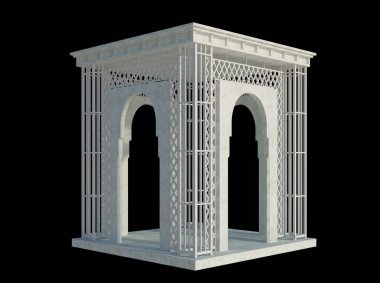 İzole edilmiş 3d Render Yapılandırması