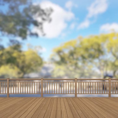 Balkon ve Teras, doğa arka plan bulanıklık