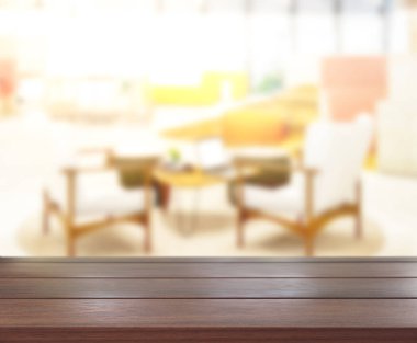 Arka planın Masa Üstü ve Bulanık Oturma Odası