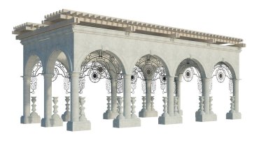 İzole edilmiş 3d Render Yapılandırması