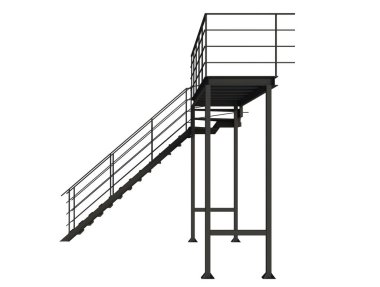 İzole edilmiş 3d Render Yapılandırması