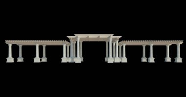 İzole edilmiş 3d Render Yapılandırması