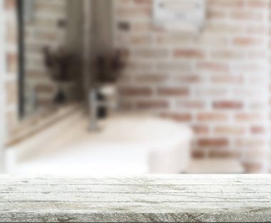 Masa üstü ve arka plan bulanıklık banyo