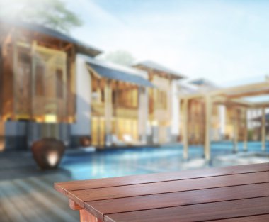 Masa üstü ve Blur Binası arka plan