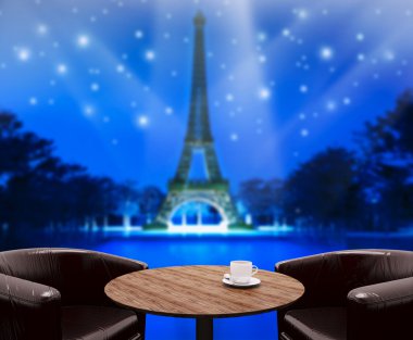 Ahşap masa üst arka planda tatil