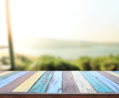 Masa üstü ve bulanıklık doğa arka plan