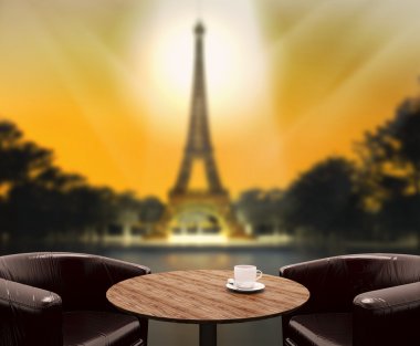 Ahşap masa üst arka planda tatil