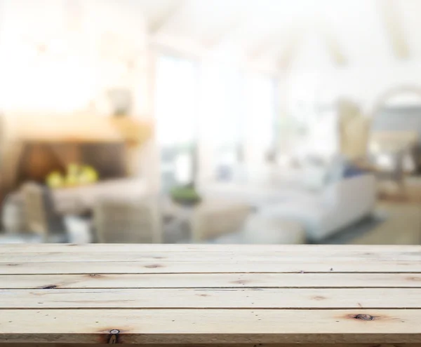 Table Top And Blur Interior Background — Stock Photo, Image