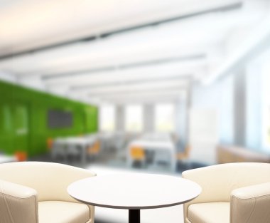 Ahşap masa üst arka planda Office 