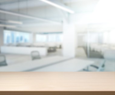 Ahşap masa üst arka planda Office 