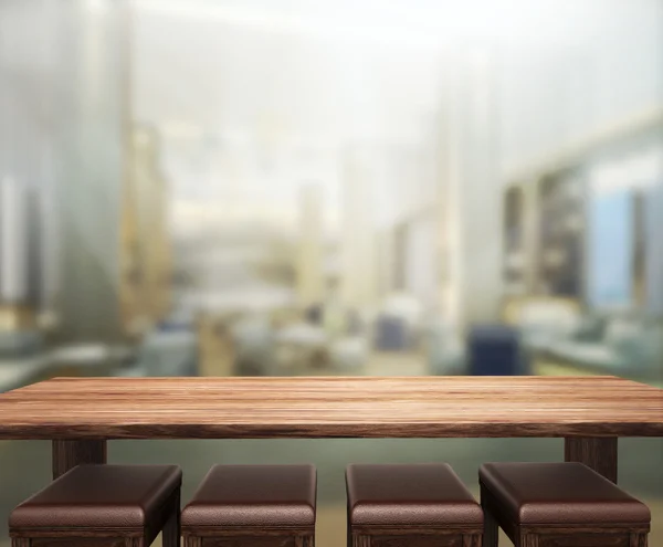 Bordsskivan och oskärpa Office bakgrund — Stockfoto