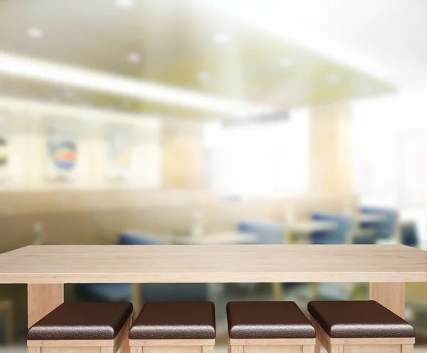 Table Top And Blur Interior Background — Stock Photo, Image