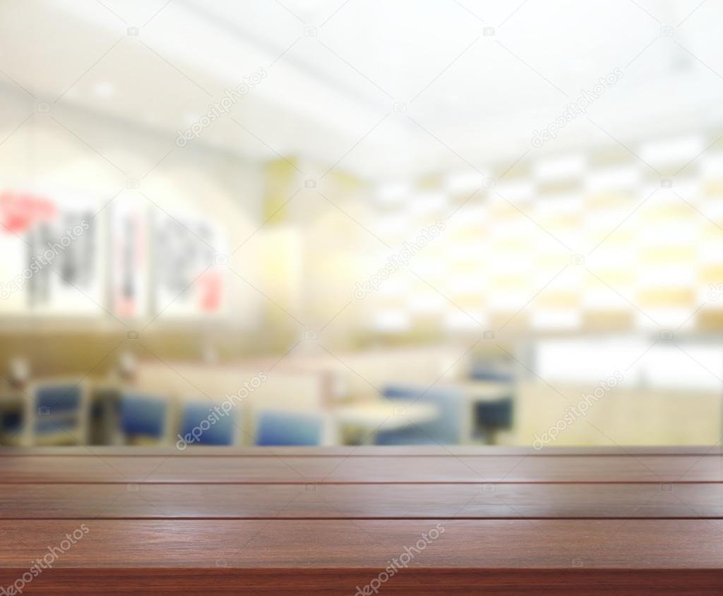 Table Top And Blur Interior Background