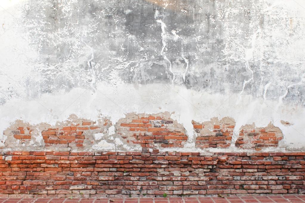 grunge background, red brick wall texture bright plaster wall 