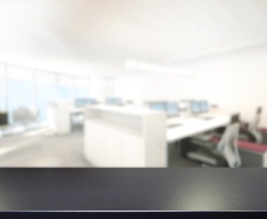 Ahşap masa üst arka plan Office içinde 3d render