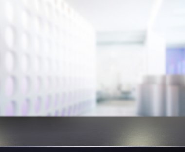 Ahşap masa üst arka plan Office içinde 3d render