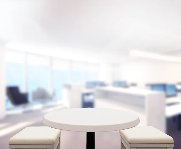 Sfondo tavolo in legno in Office 3d rendering — Foto Stock