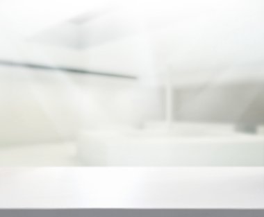 Bulanıklık arka planda Office ahşap masa