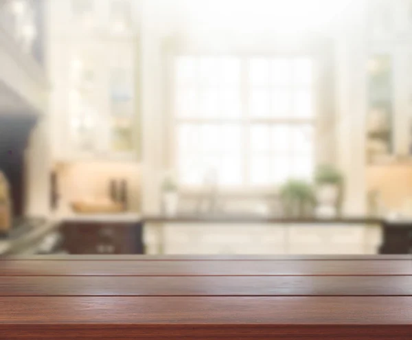 Table Top And Blur Interior Background — Stock Photo, Image