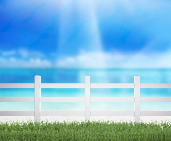 Fence And Blur Nature of Background — Stock Photo, Image