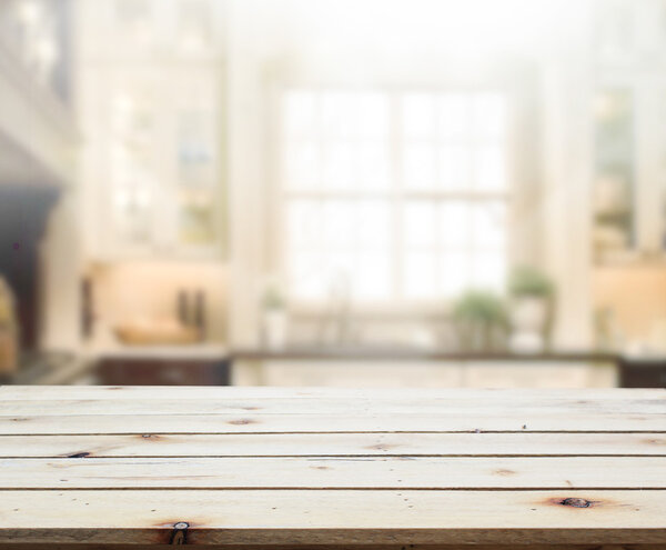 Table Top And Blur Interior Background