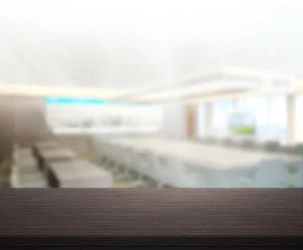Bordsskivan och oskärpa Office bakgrund — Stockfoto