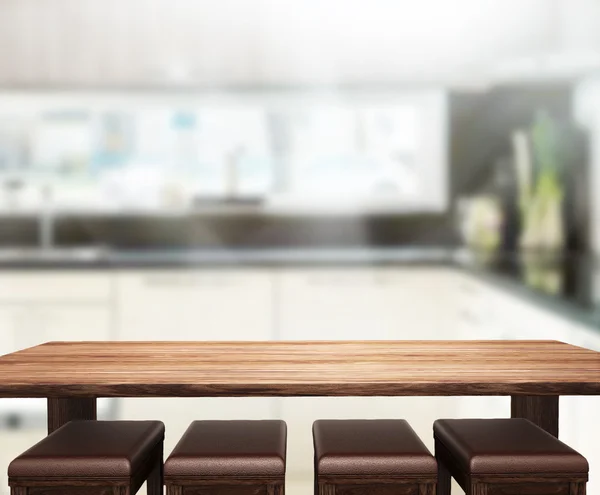 Table Top And Blur Interior Background — Stock Photo, Image