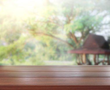 Masa üstü ve bulanıklık doğa arka plan