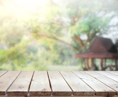 Masa üstü ve bulanıklık doğa arka plan