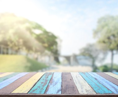 Masa üstü ve bulanıklık doğa arka plan