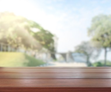 Masa üstü ve bulanıklık doğa arka plan
