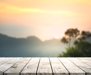 Masa üstü ve bulanıklık doğa arka plan