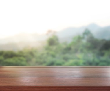 Masa üstü ve bulanıklık doğa arka plan