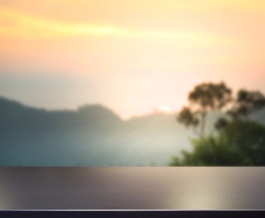 Masa üstü ve bulanıklık doğa arka plan