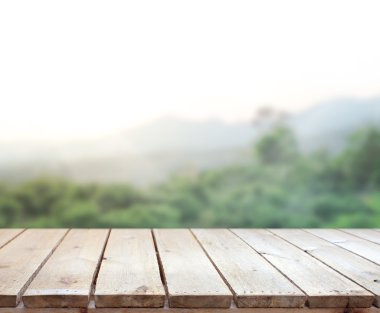 Masa üstü ve bulanıklık doğa arka plan