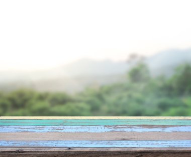 Masa üstü ve bulanıklık doğa arka plan