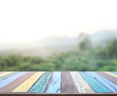 Masa üstü ve bulanıklık doğa arka plan