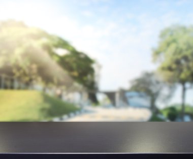 Masa üstü ve bulanıklık doğa arka plan