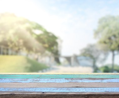 Masa üstü ve bulanıklık doğa arka plan