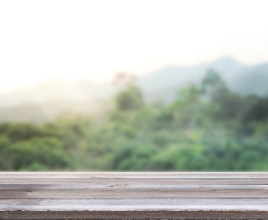 Masa üstü ve bulanıklık doğa arka plan