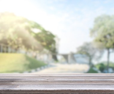 Masa üstü ve bulanıklık doğa arka plan