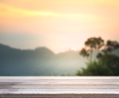 Masa üstü ve bulanıklık doğa arka plan