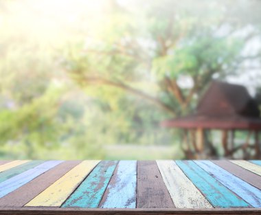 Masa üstü ve bulanıklık doğa arka plan