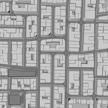 Çizgi film kasaba kuş gözü görünümü kentsel arka plan