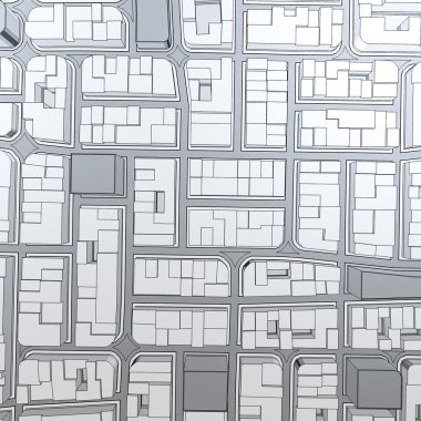 Çizgi film kasaba kuş gözü görünümü kentsel arka plan