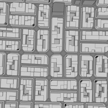 Çizgi film kasaba kuş gözü görünümü kentsel arka plan