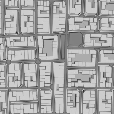 Çizgi film kasaba kuş gözü görünümü kentsel arka plan