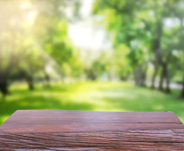 Tampo da mesa e Blur natureza o fundo — Fotografia de Stock